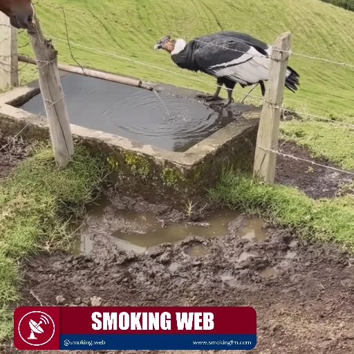 Avistamiento Único: Cóndor Andino es Capturado Bañándose en el Valle del Cocora