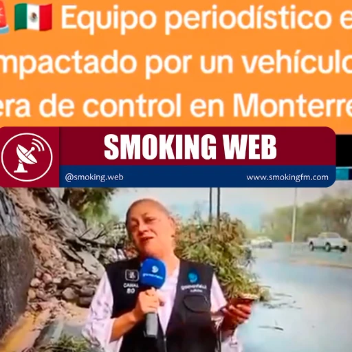 Equipo periodístico es atropellado en vivo durante transmisión en Monterrey